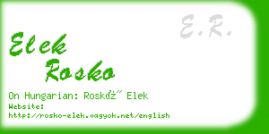 elek rosko business card